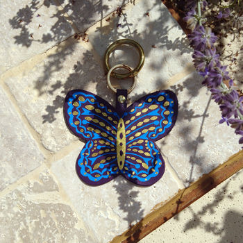 Butterfly Leather Bag Charm And Keyring, 3 of 3