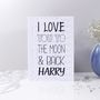 'I Love You To The Moon And Back' Card For Him, thumbnail 3 of 4