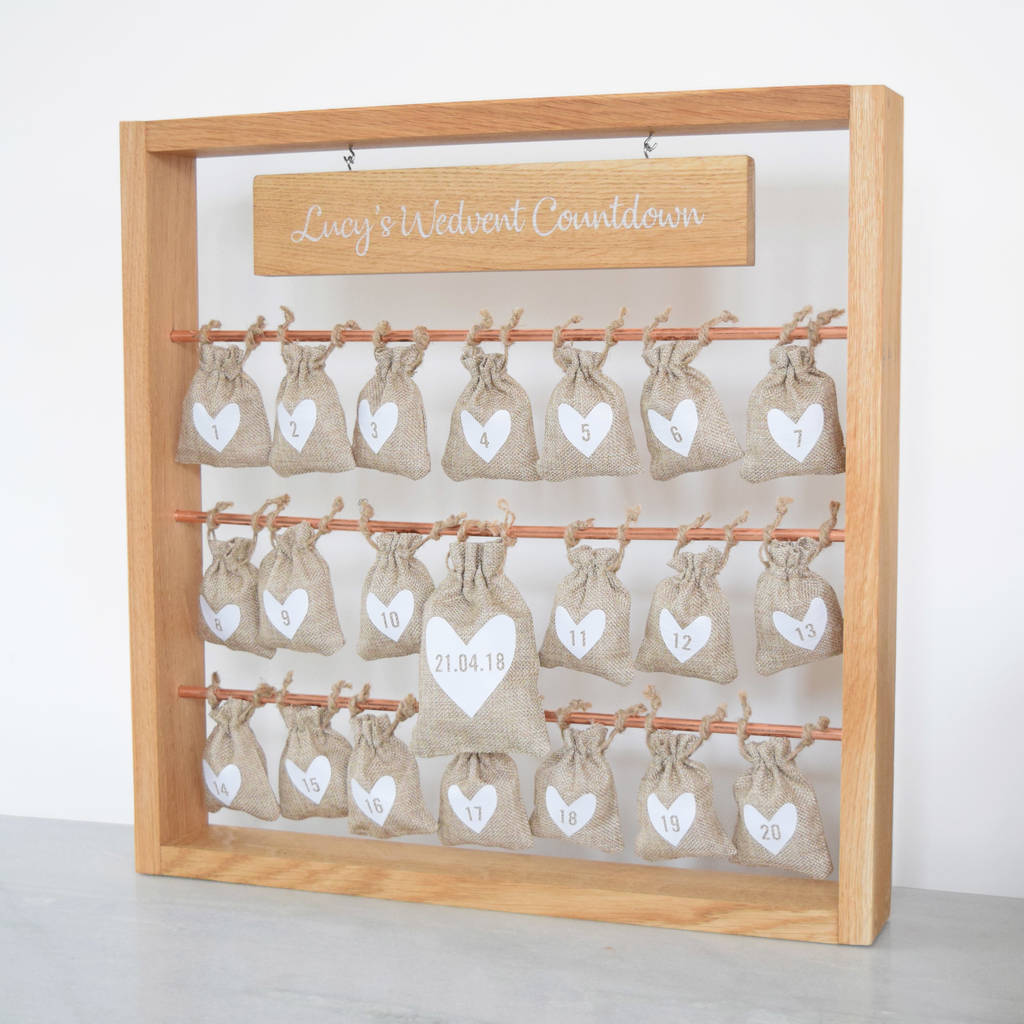 Personalised Wedding Countdown For Bride To Be By Pushka Gifts 