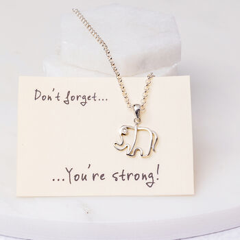 Encouraging Strength Silver 925 Elephant Bracelet, 2 of 8