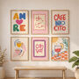 Set Of Six Cosmopolitan Themed Print Bundle, thumbnail 1 of 5