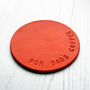 Personalised Leather Anniversary Gift Coaster For Home, thumbnail 3 of 7