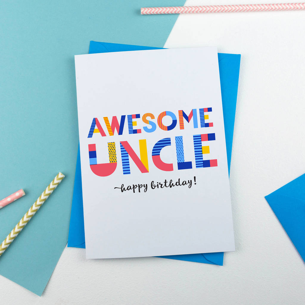 Awesome Uncle All Purpose Personalised Card, 1 of 4