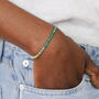 Gold Plated Green Ombre Stone Beaded Bracelet, thumbnail 3 of 4