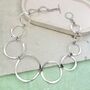 Chunky Sterling Silver Circle Link Bracelet, thumbnail 5 of 6