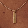 Gold Name Tag Necklace, thumbnail 1 of 6