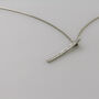 950 Platinum Diamond Or Moissanite Bar Necklace, thumbnail 6 of 6