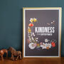 Kindness Is My Superpower Floral Affirmation Print, thumbnail 1 of 5