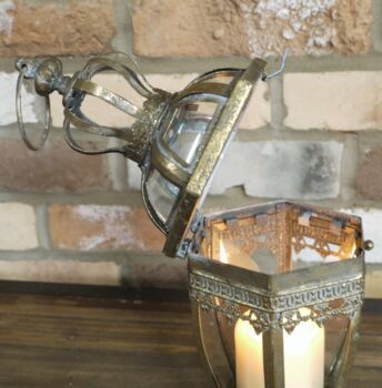 Antique Gold Crown Candle Lantern, 3 of 3
