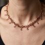 Copper Chain Statement Necklace, thumbnail 3 of 6