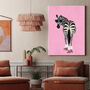 Zebra Rollerskating Custom Personalkised Art Print, thumbnail 2 of 6