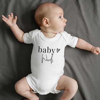 Personalised Baby Name Short Sleeve Bodysuit, 8 of 11