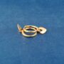 Gold Heart Charm Hoop Earrings, thumbnail 5 of 7
