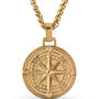 Men's 18k Gold Plated Compass Pendant, thumbnail 8 of 8