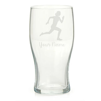 Personalised Female Runner Engraved Glass, 4 of 7