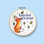 Embrace Change Fox Cross Stitch Kit, thumbnail 1 of 7