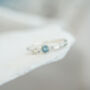 Dainty Round Blue Topaz Ring, thumbnail 4 of 8
