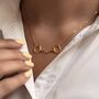 Personalised Snaffle Bit Necklace, Silver Or Gold, thumbnail 5 of 12