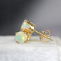 Opal Stud Earrings, thumbnail 3 of 12