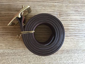 Dark Brown Leather Handmade Belt, 3 of 5