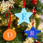 Personalised Colour Block Initial Christmas Decoration, thumbnail 6 of 12