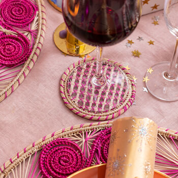 Pink Spiral Placemats Set Of Four, 3 of 5