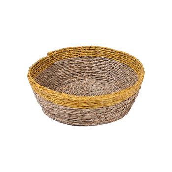 Coloured Trim Woven Bread Basket, 5 of 12