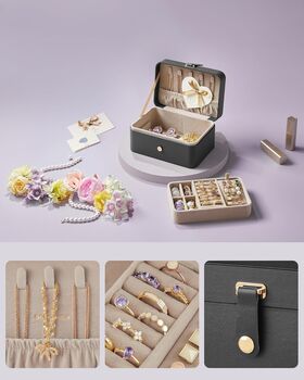 Travel Friendly Jewellery Box Organiser Case, 5 of 7