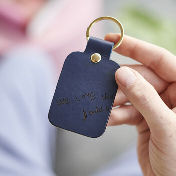 Personalised Leather Keyring With Childs Drawing, 6 of 9