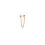 9ct Gold Double Diamond And Chain Link Single Stud, thumbnail 2 of 5