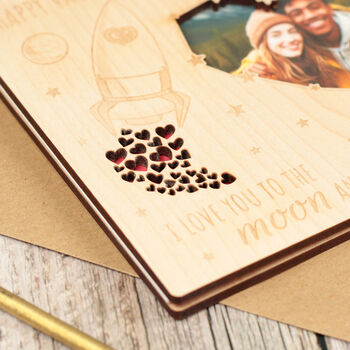 Love You To The Moon And Back Photo Wooden Card, 4 of 4