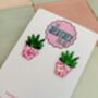 House Plant Glitter Earrings / Plant Lover Gift / Botanical Statement Jewellery / Cute Garden Accessories, thumbnail 3 of 5