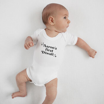 Personalised Baby's First Diwali Bodysuit, 2 of 2