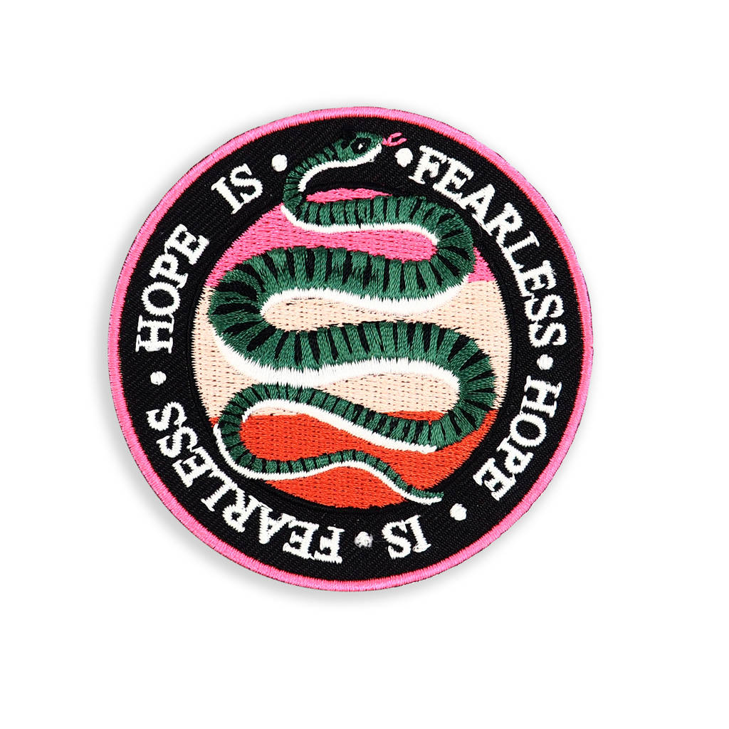 hope is fearless empowering message patch by jacqueline colley ...