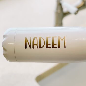 Personalised Luxury Water Bottle With Bold Name, 2 of 2