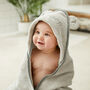 Personalised Small Grey Hooded Towel, thumbnail 1 of 6