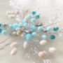 Turquoise Crystal Decorative Hair Comb, thumbnail 2 of 2