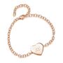 Personalised 18 K Rose Gold Plated Heart Chain Bracelet, thumbnail 1 of 6