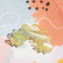 Wavy Cut Claw Hair Clip In Pastel Yellow, thumbnail 1 of 2