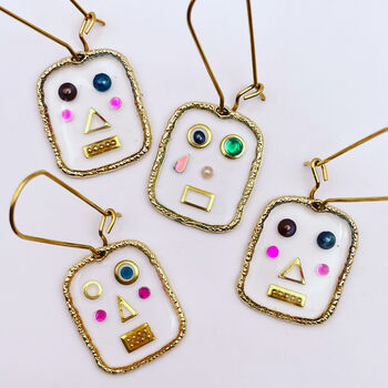 Cute Robots Earrings Small Hand Made, 6 of 11