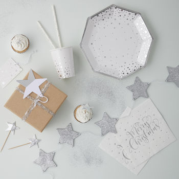 Silver Foiled Dipped Star Gift Present Tags, 3 of 3