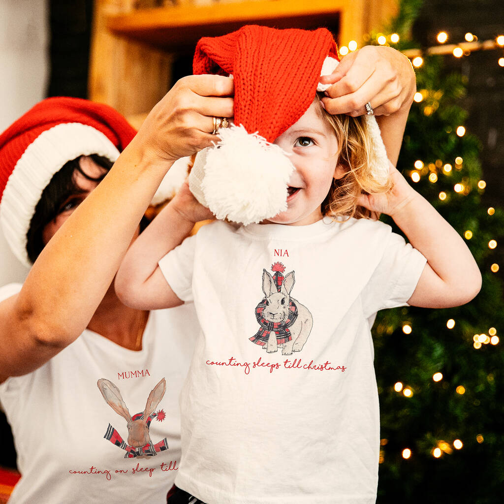 Personalised Mummy And Me Christmas Pyjama Set, 1 of 5