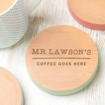 Personalised Wooden Drinks Coaster For Teachers, 2 of 9