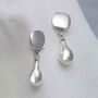 Sterling Silver Rain Droplet Studs, thumbnail 2 of 6