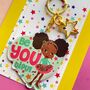 Be You Tiful Black Girl Keyring/ Bag Charm, thumbnail 2 of 4