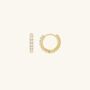 Tennis Huggie Earrings 18k Gold Plated, thumbnail 1 of 3