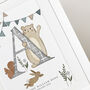 New Baby Woodland Initial Print, thumbnail 4 of 4