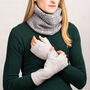 Womens Handmade Soft Wool Wrist Warmers Autumn Colours, thumbnail 7 of 8