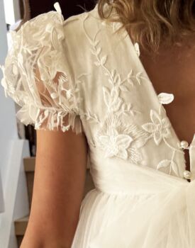 Josephine In Ivory White Flower Girl Or Communion Dress, 3 of 7