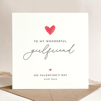 Valentine's Day Card: Red Polkadot Heart Design, 3 of 5